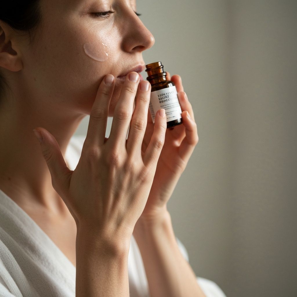 Aplicación de sérum facial